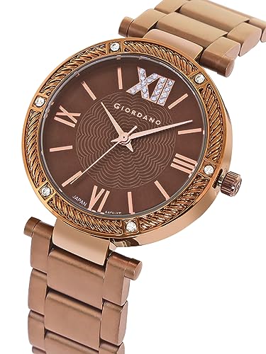 Image of Giordano Analog Stylish Watch for Women Water Resistant Fashion Watch Round Shape with 3 Hand Mechanism Wrist Watch for Girls & Ladies to Compliment Your Look /Ideal Gift for Female - GZ-60064