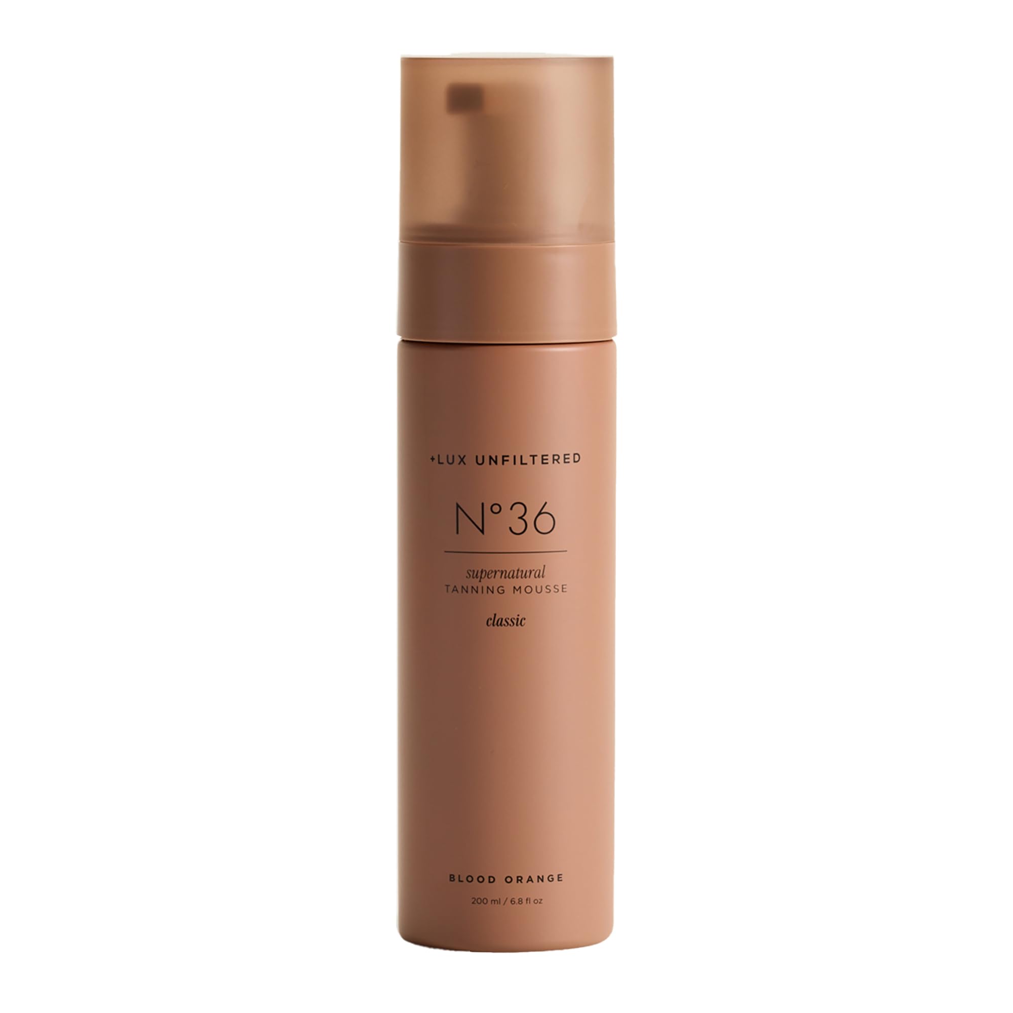 + Lux Unfiltered N°36 Supernatural Tanning Mousse Foam - Blood Orange Scent - Full Body Self Tanner - Quick Sunless Natural Fake Tan - Gluten Free, Cruelty Free, & Vegan (Blood Orange)