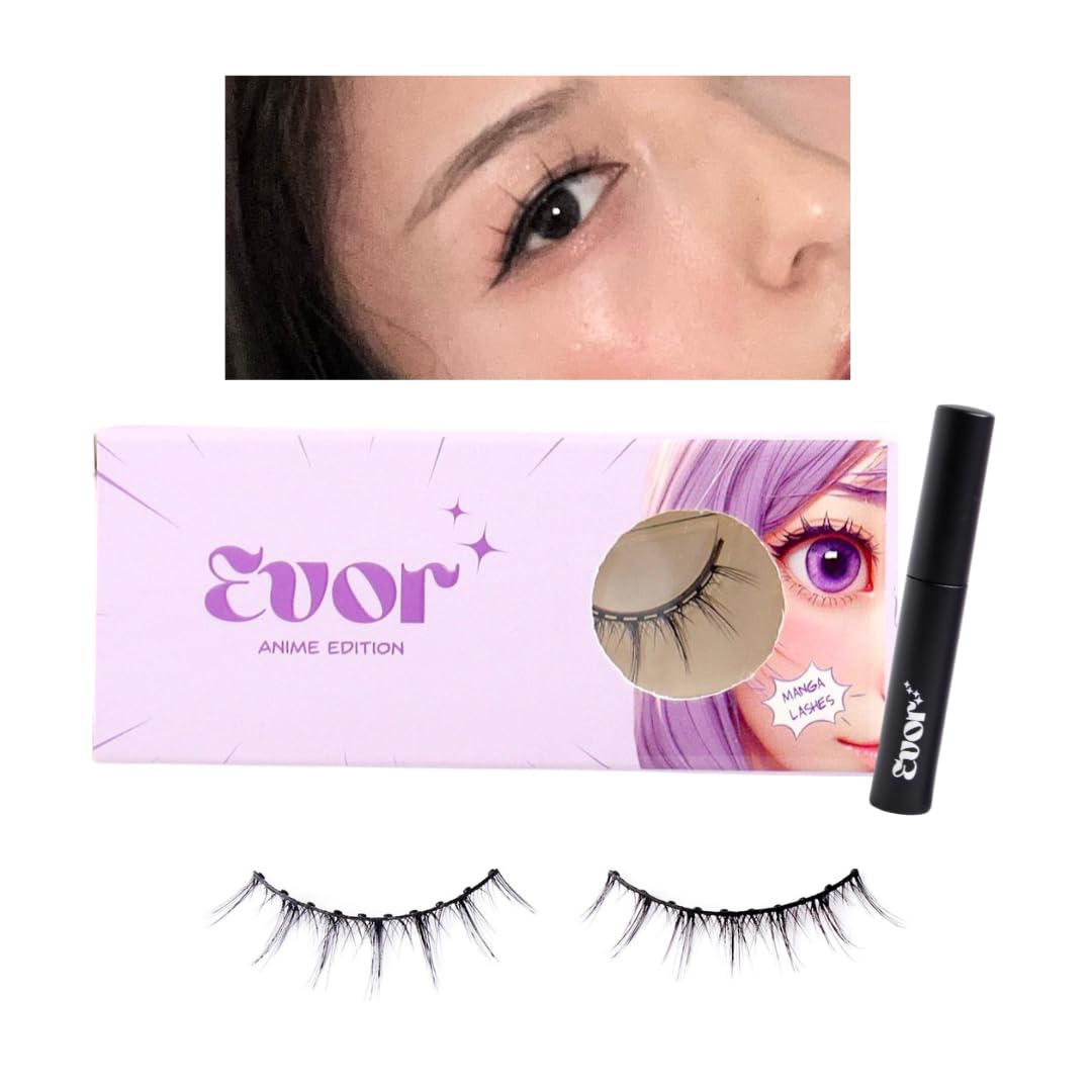 EVOR Magnetic Manga Eyelashes (Kumo) with Free Magnetic Eyeliner | Reusable Lightweight Lash Set for Natural Eye Makeup | Easy-to-Apply Magnetic Lash Kit for Women & Girls-picture-15