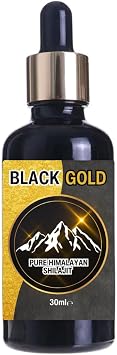 Black Gold Himalayan Shilajit Resin Liquid Drops [30ml] Ayurvedic Maximum Potency Pure Fulvic & Humic 85+ Trace Minerals