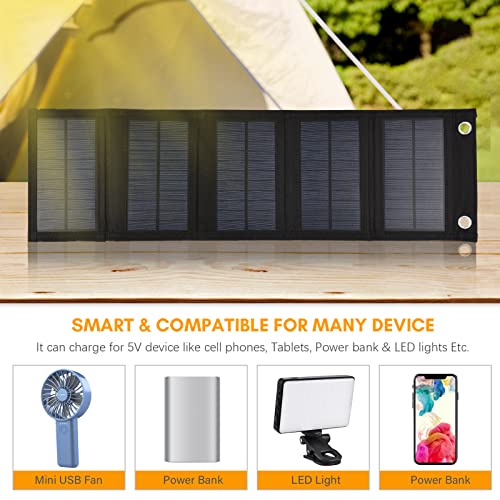 Painel Solar Dobrável 10W Painel Solar Portátil de Energia Solar Painel de Módulo Solar Painel Solar