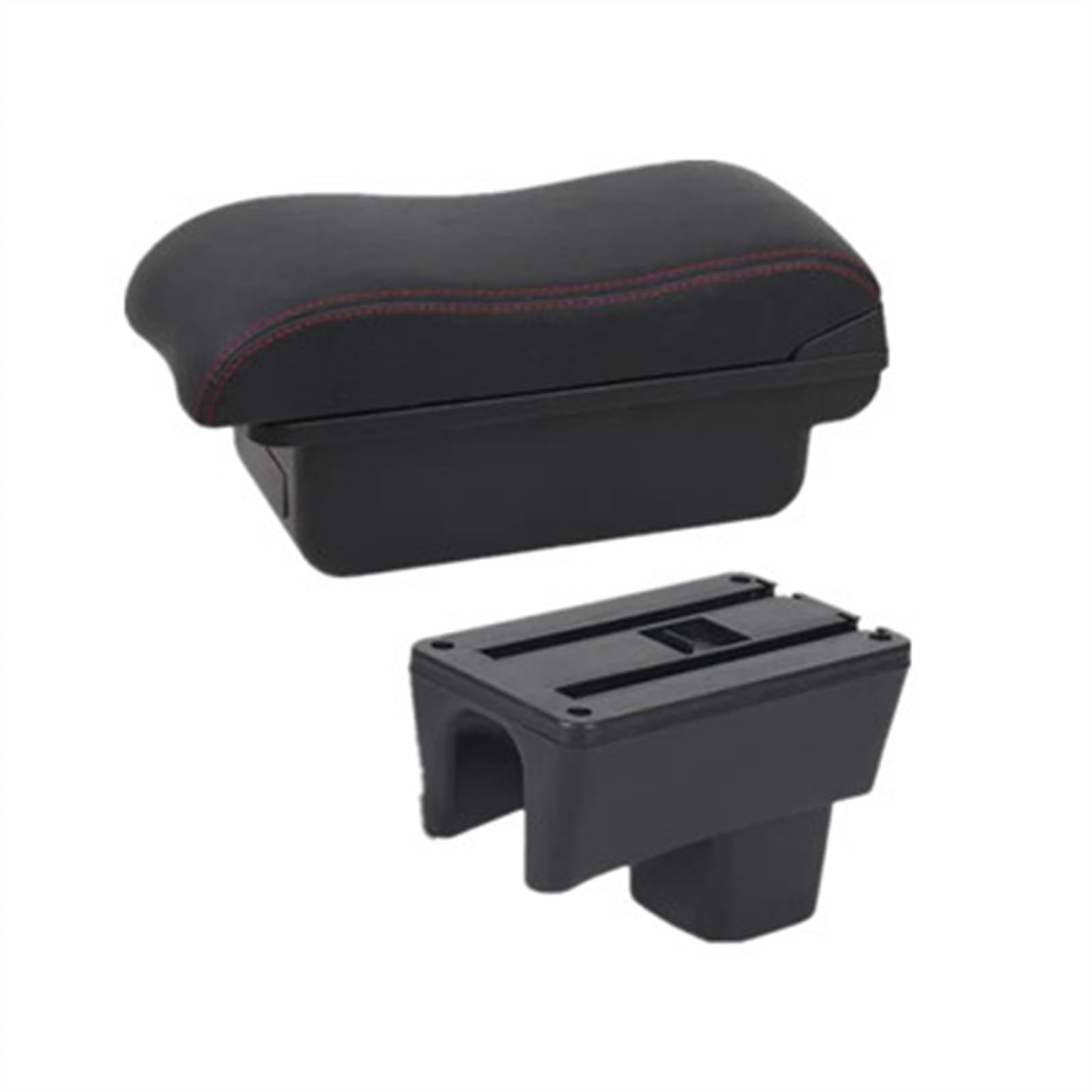 NOHEEU Car Interior Accessories Center Console Storage Box Multifunctional Armrest For Swift 2005-2024(A2 red line No USB)