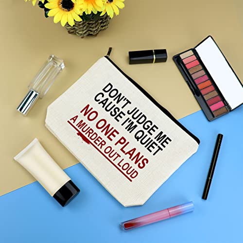 True Crime Gifts Makeup Bag For Women Christmas Gift Cosmetic Bag True Crime Fan Gift True Crime Podcast Lovers Gifts Horror Quotes Gift True Crime Lovers Gift Funny Serial Killer Gift Travel Pouch3