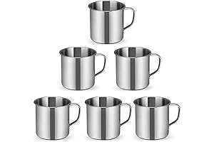 6Pcs/Set 7.3CM Stainless Steel Coffee Cup Small Camping Mugs