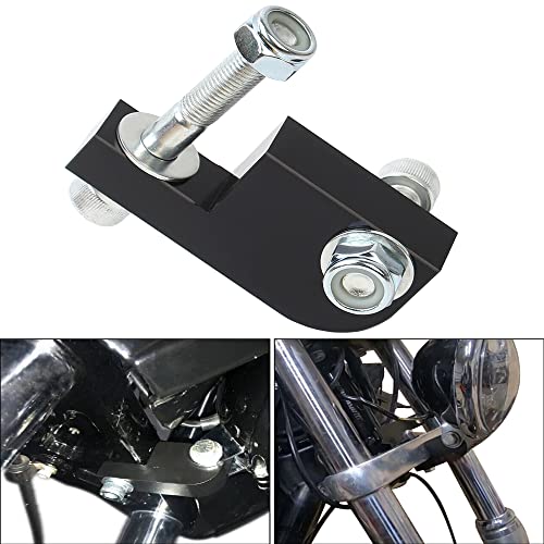 Support de déplacement de phare et carénage noir ajustables pour Harley Dyna FXDB