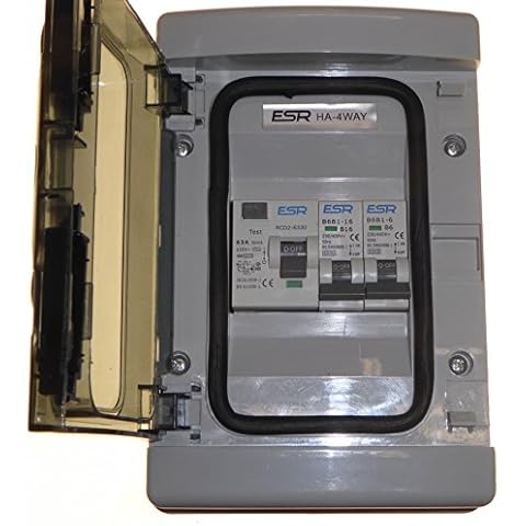 2 Way RCD Consumer Unit with Circuit Breakers Cover