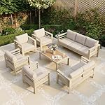 LANOX Gartenlounge Set 9 Personen Aluminium Beige