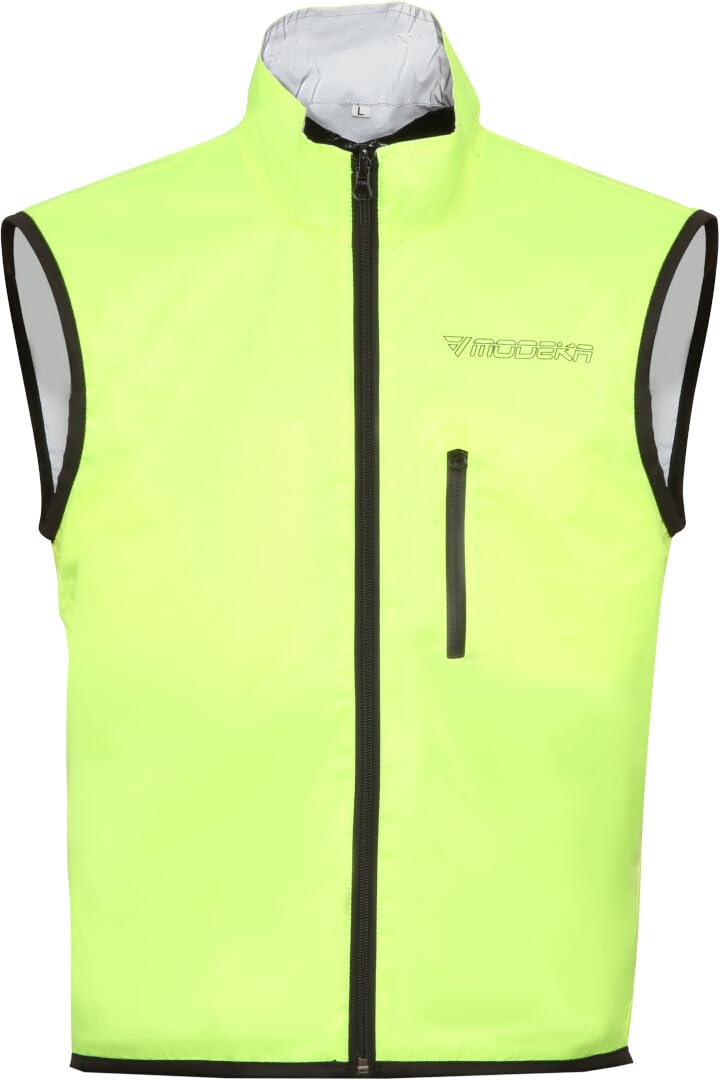 Modeka Chaleco reflectante DOUBLE EYE reversible para moto día y noche, talla 3XL