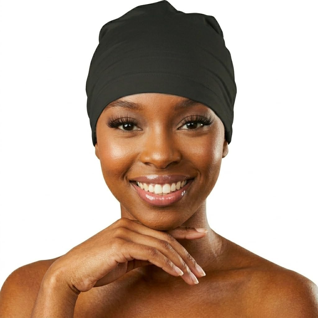 DONNA Real Fit Spandex Cap Headband Wig Human Hair, Wig Cap for Women