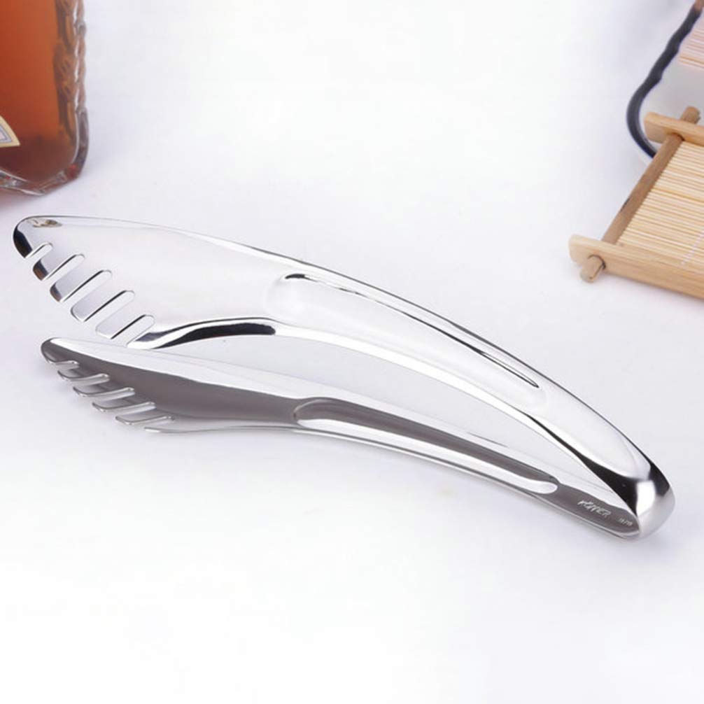 Pinces de Chef, 3 pièces, Pinces à Spaghetti en Acier Inoxydable, Pinces épaisses pour Aliments, Pinces de Service Multifonctions pour salades, légumes, Pinces à Salade (Argent L)