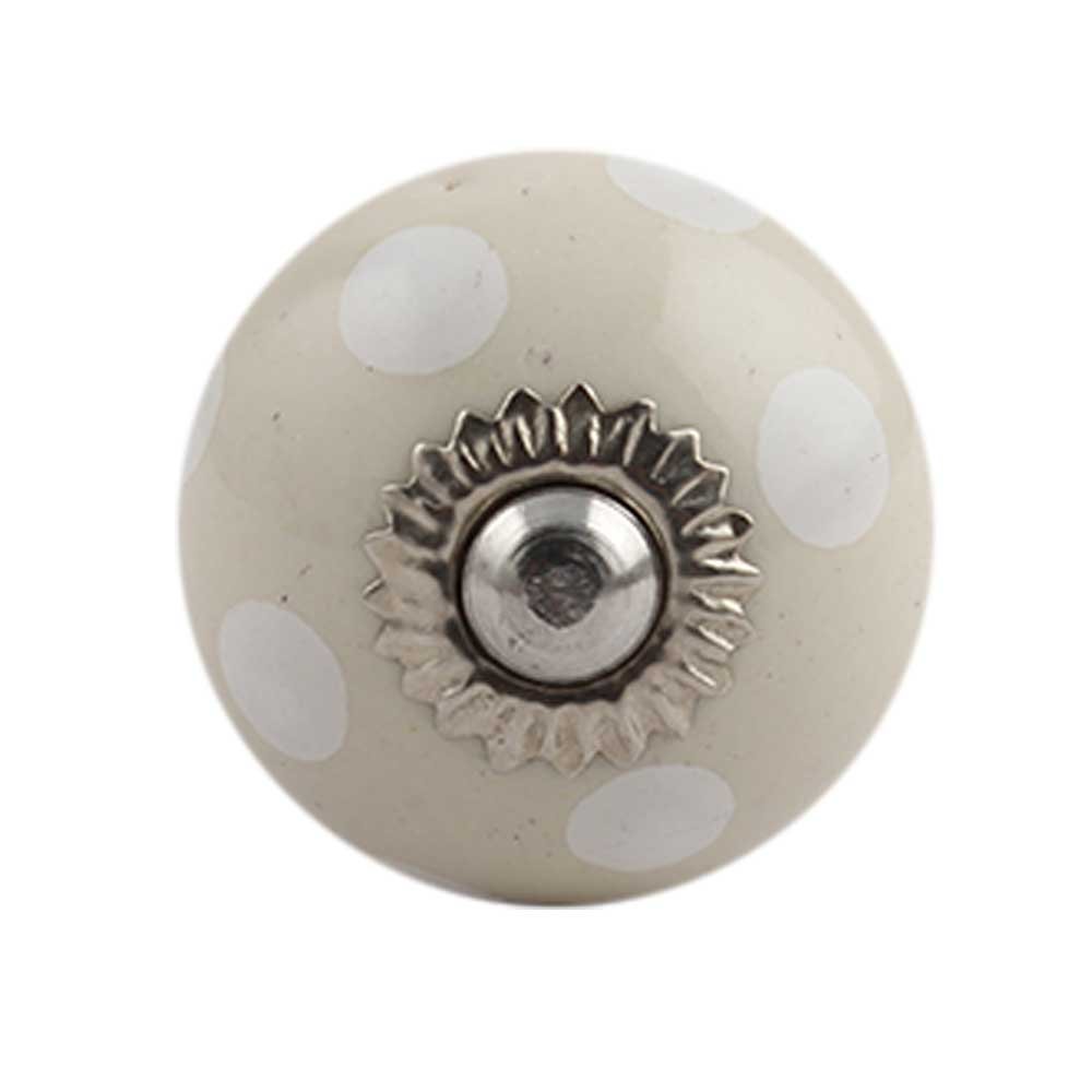 IndianShelf 8 Pieces Cream Dot Ceramic Drawer Knobs for Kitchen Cabinet Hardware Door Pulls Decorative Dresser Premium Creative (B07RQ7WQX2) Amazon Price History, Amazon Price Tracker