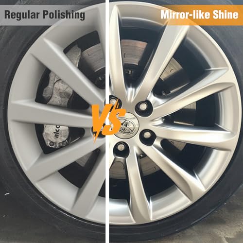 Image of 2PCS 8 inch Airway Buffing Wheel with 5 /8 inch Arbor Flange-Free Hub, Yellow Buffing Wheels for Angle Grinder, Metal Polishing Wheel for Aluminum Wheels Stainless Steel Oxidation Removal