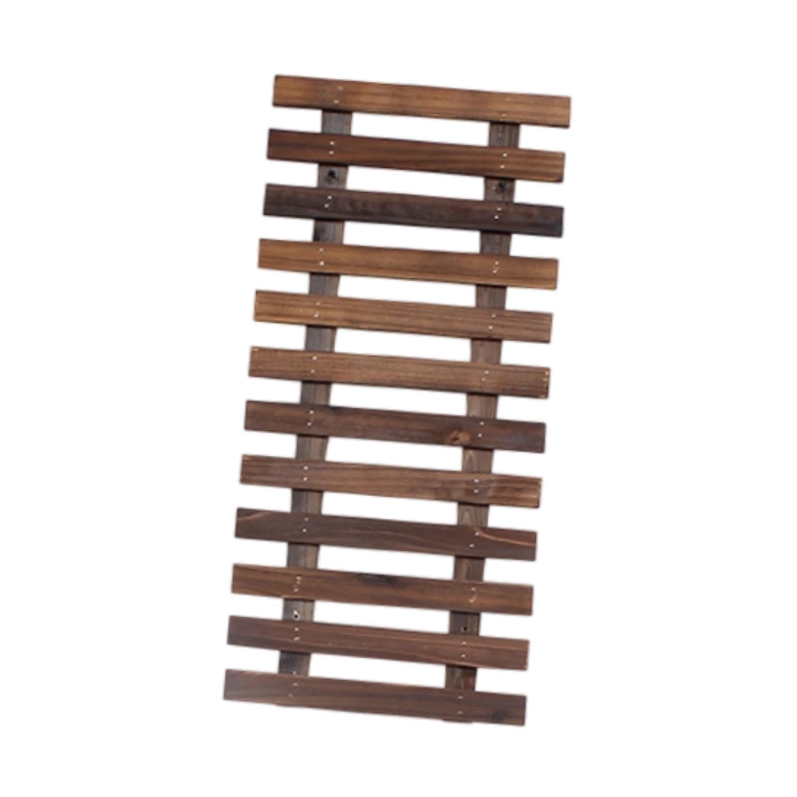Drewniana donica ścienna, wisząca półka na rośliny, na patio, balkon, werandę i salon, 60 cm, stojak do montażu na ścianie do wewnątrz i na zewnątrz, dekoracyjny wystrój ogrodu