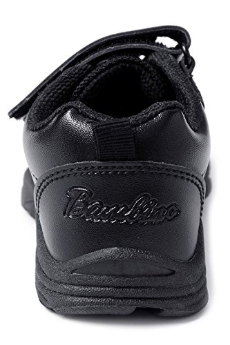 Image of Liberty Unisex Black Velcro School Shoes (01 UKRV, Black)