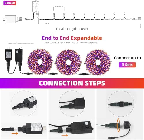 Haili Xmgq QL300AE Halloween Lights Outdoor With Motion Sensor Spooky Music thumb #2