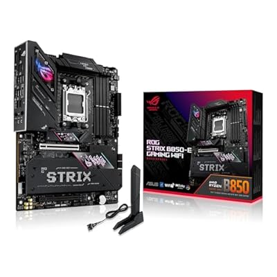 ASUS ROG Strix B850-E Gaming WiFi - Placa Base AMD  16+2+2 etapas de Potencia  DDR5  Cinco Ranuras M.2  PCIe 5.0  WiFi 7  Puerto USB4 Tipo-C  USB 20 Gbps con PD 3.0 de hasta 30 W y Aura Sync RGB