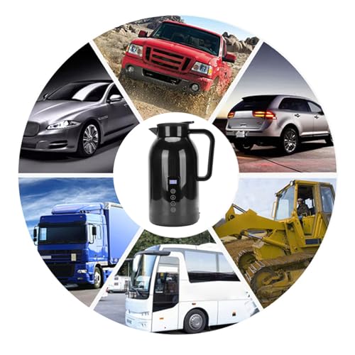 Pava eléctrica portátil 1300ml acero inoxidable viaje auto miniatura 2