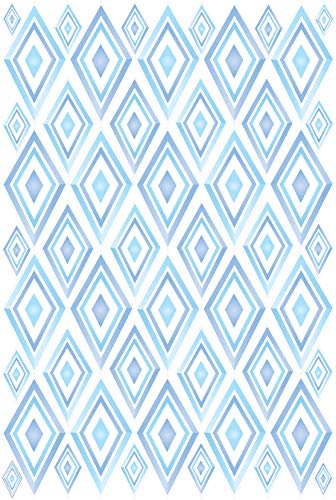 Vinilo Decorativo Copos de Nieve Azules en Forma Diamante miniatura 2
