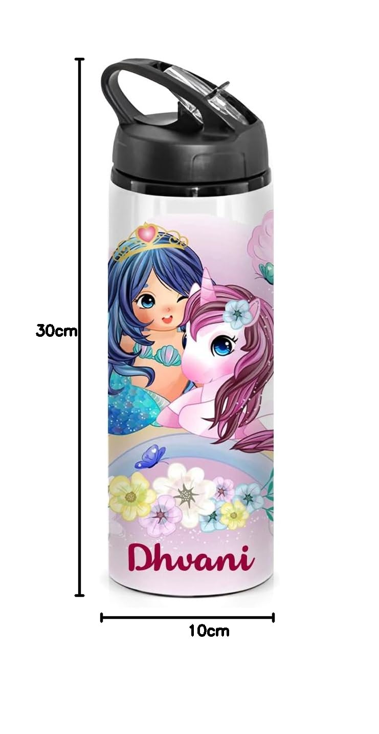 Personalized Mermaid Sipper Bottle - Custom Name Gift -8