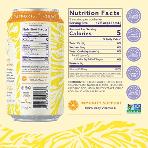 Swoon Classic Sugar Free Lemonade - Low Carb, Paleo-Friendly, Gluten-Free Keto Drink - Made With 100% Natural Lemon Juice Concentrate - 12 Fl Oz (Pack Of 12) #TOP3