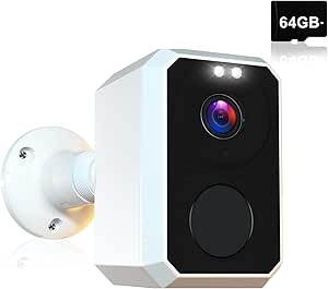 Uniter 2K Home Security Cameras Wireless Outdoor 2.4GHz WiFi Waterproof Outside Front Door Garage Camera Long Range Motion Sensor Night Vision with Phone app 2 Way Audio(64G SD Card Included) asin的图片