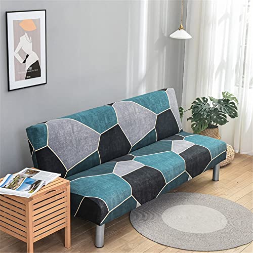 Surwin Housse de Clic Clac élastique Canapé 2/3 Places, Housse de Canapé sans Accoudoir Couverture de Canapé-lit Universel Tout Couvert Canapé Pliant...