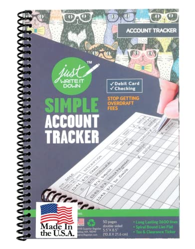 Superior Register Check And Debit Card Register, Simple Account Tracker & Financial Ledger - Standard Edition (1 Pack – Smarty Cat) #TOP1