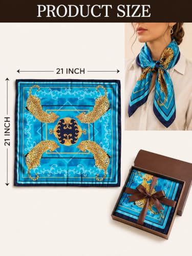 Image of Ravaiyaa - Attitude is everything Women Printed Silk Bandana 21 x 21 Inch Square Headband & Hair Wrap, Soft & Versatile | Fashion Neck Wrap
