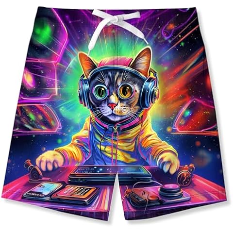 Belovecol Boys Quick Dry Cartoon Swim Trunks Cover