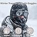 THA BORT Winter Thermal Hat with Glasses Windproof Ski Mask Cap Fashion Warm Hat for Cycling with Detachable Goggles Trapper Hats Yellow