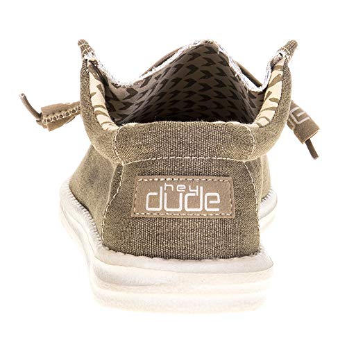 Image of HEYDUDE Men's Wally Stretch Tobacco Size 15 | Men's Shoes | Men's Lace Up Loafers | Comfortable & Light-Weight