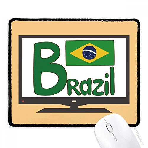 Alfombrilla de ratón de goma para evitar resbalones con diseño de bandera de Brasil