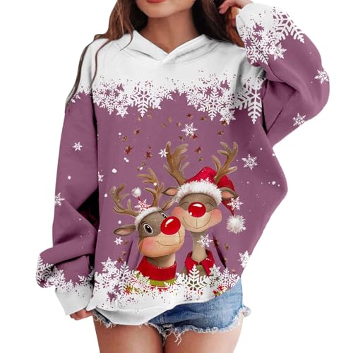Sweat-shirt cerf dessin animé fini les vêtements d'hiver qui grattent