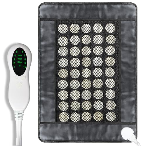 OPUGK Heating Pad for Back Pain Relief,Natural Jade Tourmaline Material, Suitable for Back Shoulder Neck Hip,Far Infrared Heating Pad,A Thoughtful Gift for Elders and Family Members