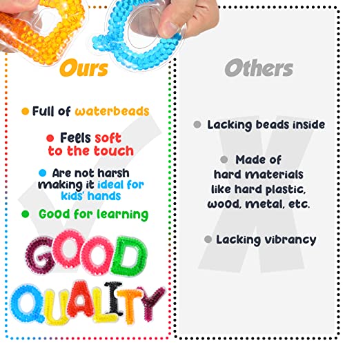 Lesong Alphabet Letters Sensory Toys For Kids: Abc Learning Educational Montessori Toys For Preschool Toddlers 3 4 5 6 Years Old, Water Beads Fidget Sensory Toys For Autistic Children Anxiety Relief #TOP3