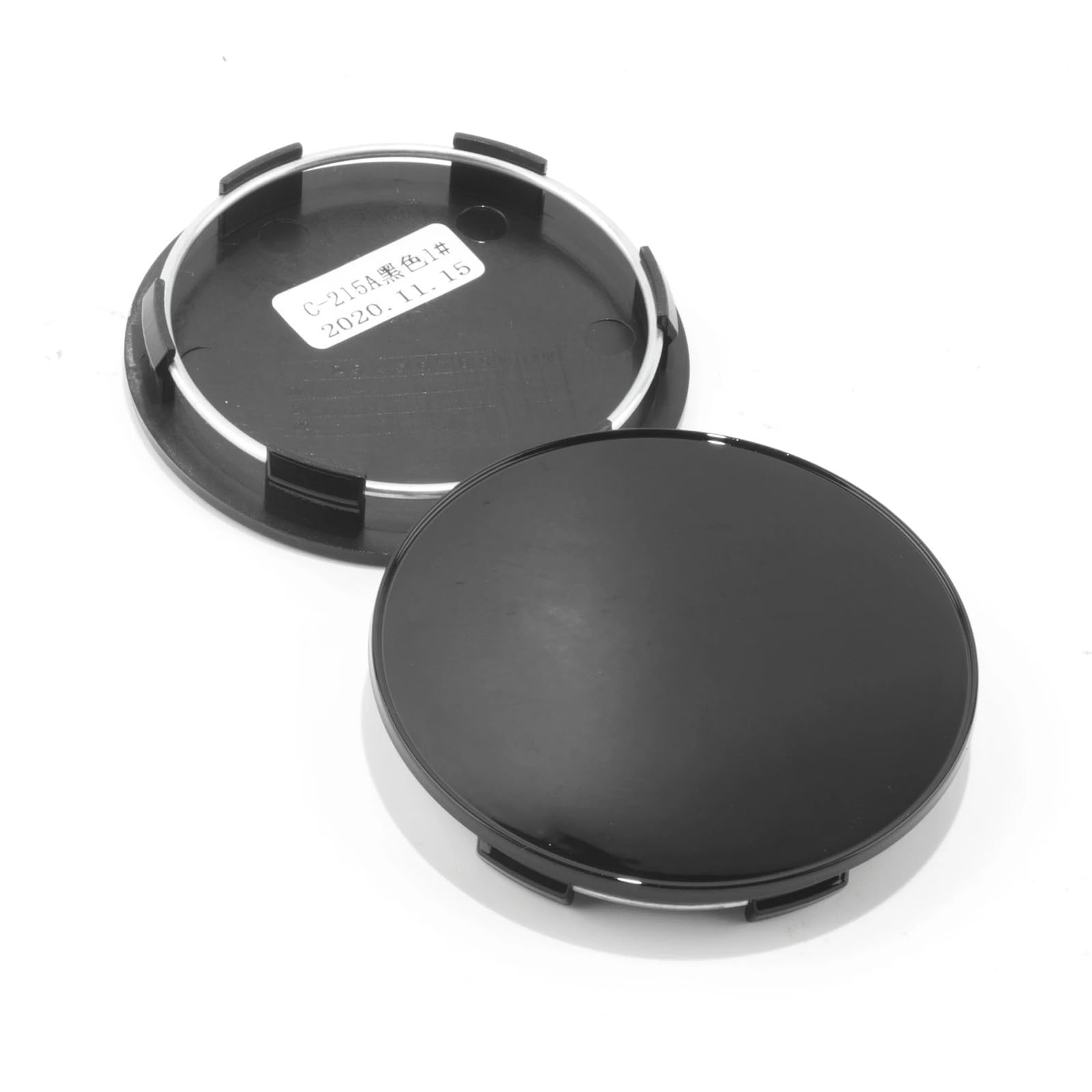 Lot de 2/4 Cache-moyeux universels for Jantes Voiture, diamètre extérieur 66 mm/2,60 po, intérieur,3,38, compatibles avec Les Accessoires décoration(Black 2pcs)