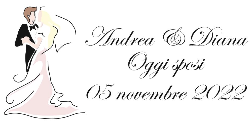 STRISCIONE FONDALE MATRIMONIO - OGGI SPOSI MOD 2 - IN CARTA O IN BANNER PVC ANCHE DA ESTERNO GARANZIA 5 ANNI (400X100, BANNER)