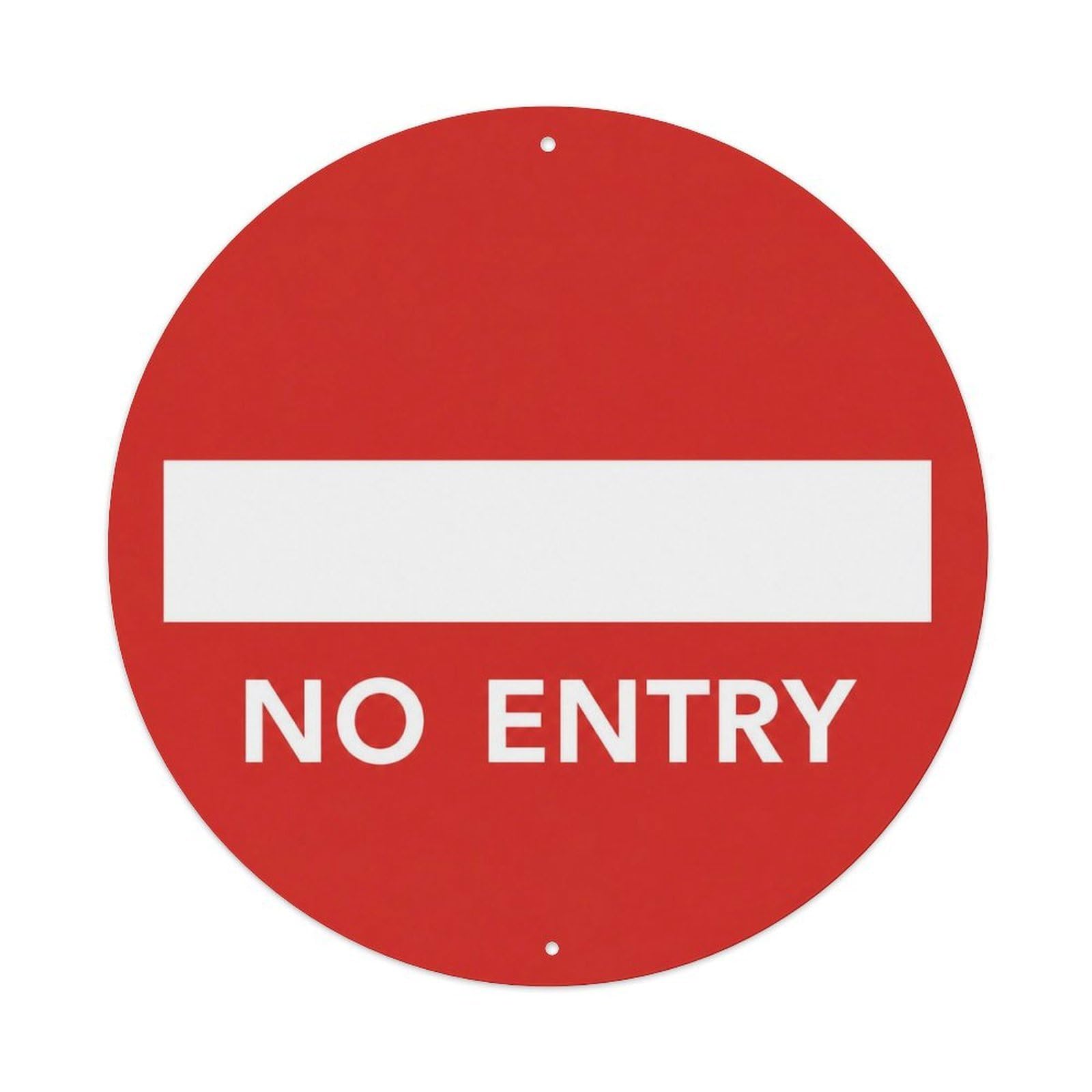 Olyhtr 8X8inch Classic Style Typography Traditional Safety Notice Entry British Metal Tin Sign