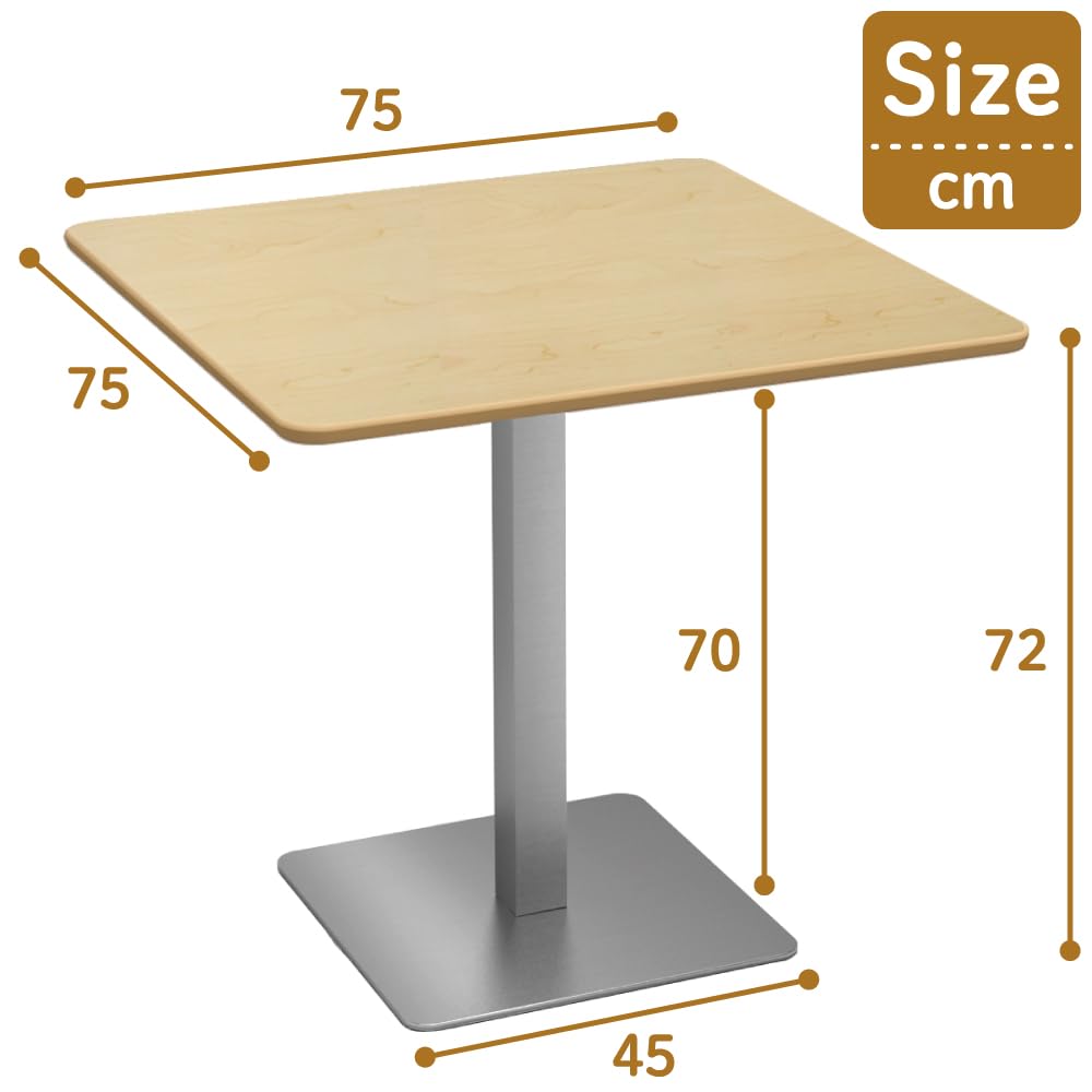 Amazon｜家具のAKIRA カフェテーブル 食卓テーブル 四角 ナチュラル 幅