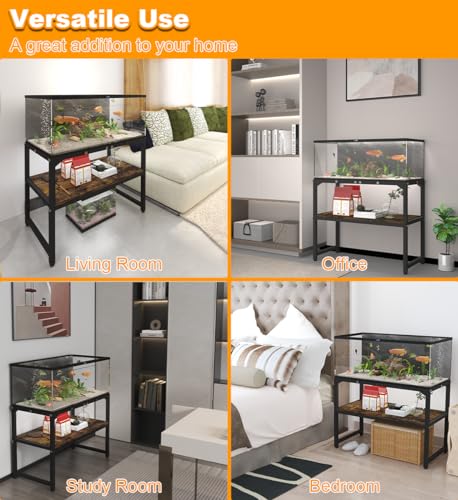 image for Mondazie 20 Gallon Fish Tank Stand with Shelf for Accessories Storage,