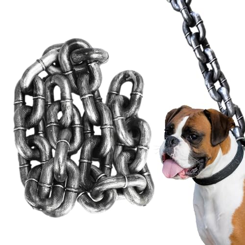 フェイク大型犬用チェーンリード 中型犬用犬用リード 長いペット用リード 面白い犬用リード 面白いペット用品 面白いペット用品 犬のおもちゃ 大中小のペット猫や犬に最適 大中小のペット猫や犬に最適 子犬チェーン防水ロング犬用リード ペット犬用リード、衝撃吸収