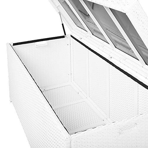 Beliani Praktische Auflagenbox Rattan weiß Modena – Bild 7