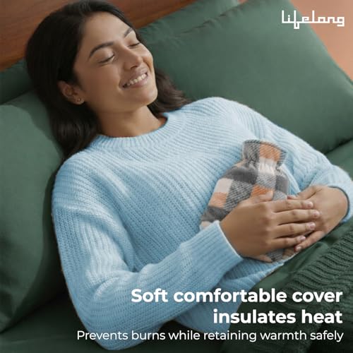Image of Lifelong 1000ml Hot Water Bag with Waist Belt | Hot Water Bottle for Pain Relief | Hot Pack Warmer for Period Cramps, Back & Muscle Relief | Multipurpose Use with Hand Pocket & Leakproof (LLEHWB36)