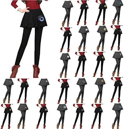 2022 Stretch Trousers for Winter Sherpa Fleece Lined Leggings with Extender High Waist Thick Cashmere Plush Warm Pants