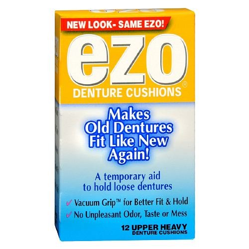 Ezo Upper Denture Cushions, Heavy 12 ea (6 PACK)