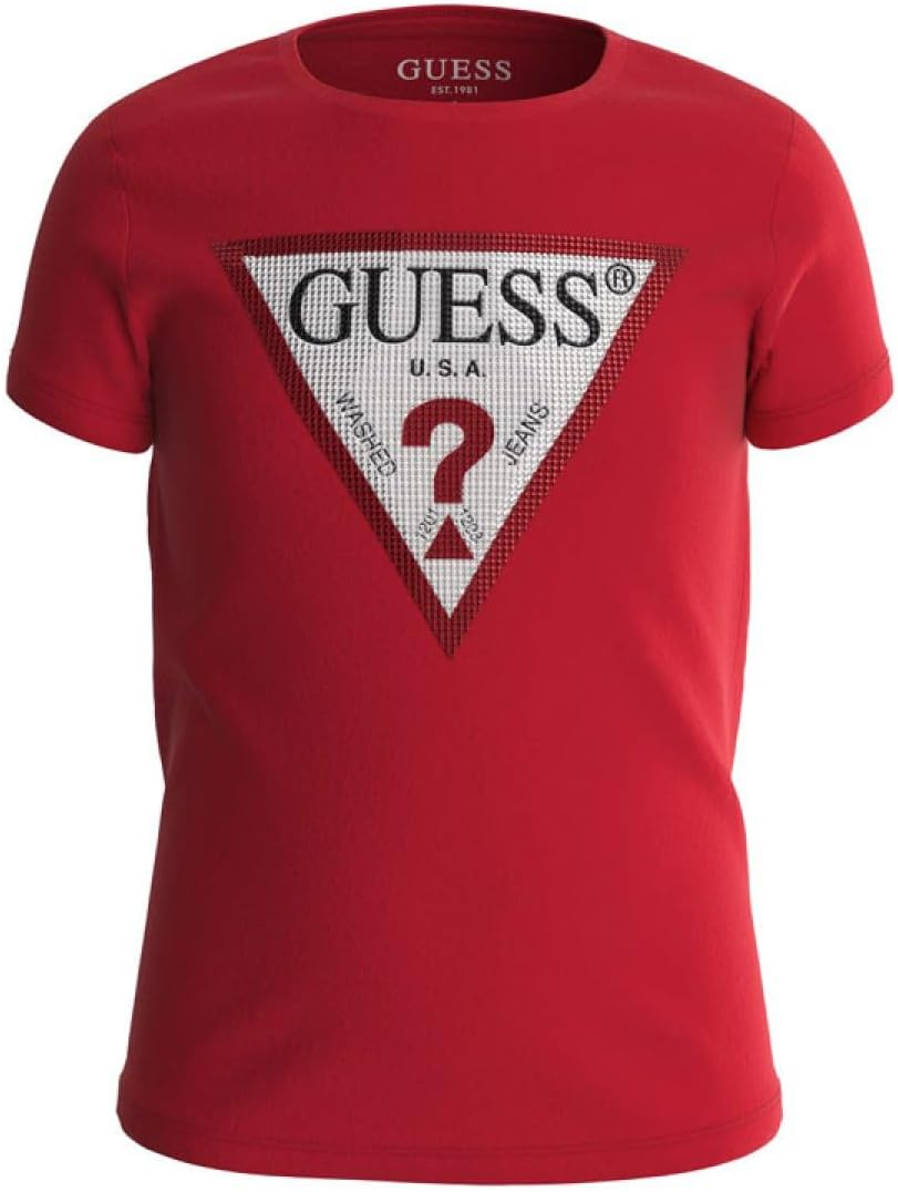 GUESS Girls' Eco Rhinestone Graphic Tee