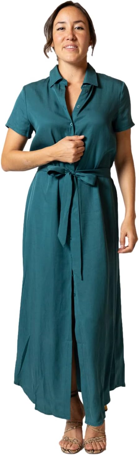 YUNHUI Women's Summer Shortsleeve Shirtdress