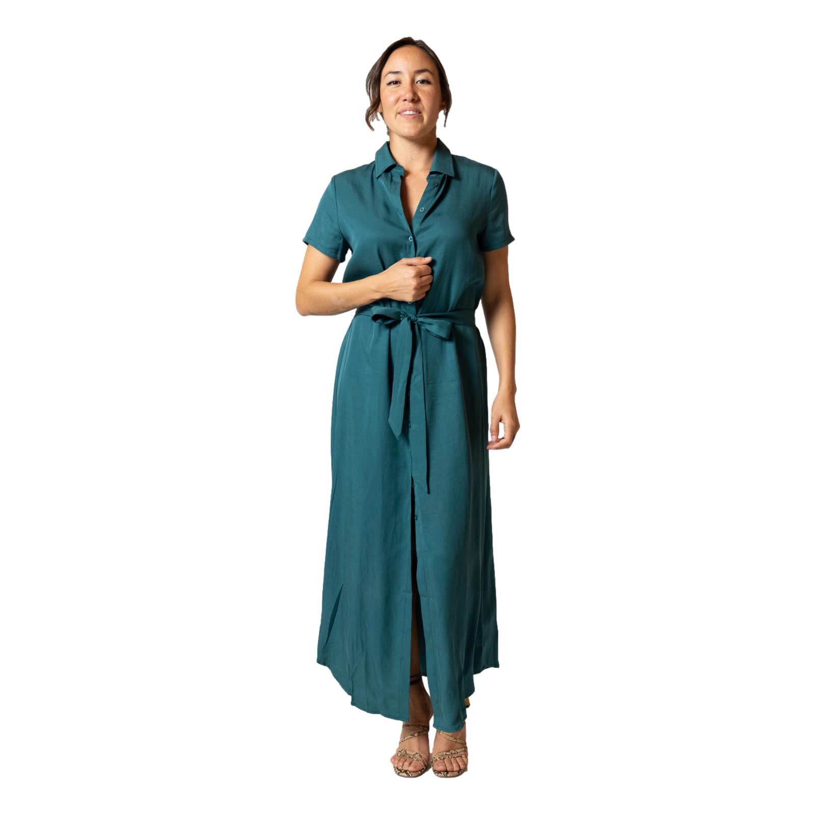 YUNHUI Women's Summer Shortsleeve Shirtdress