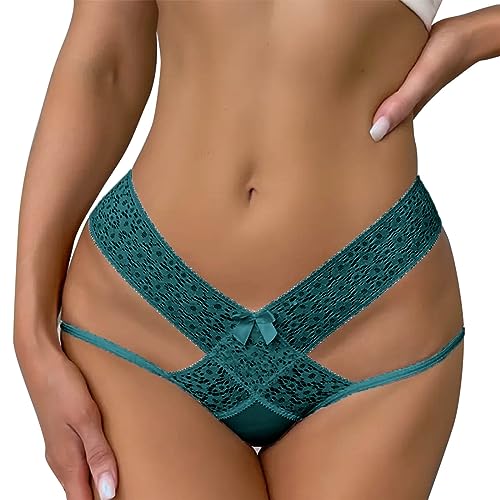 Lingerie culotte femme en dentelle fine avec coupe fourche haute