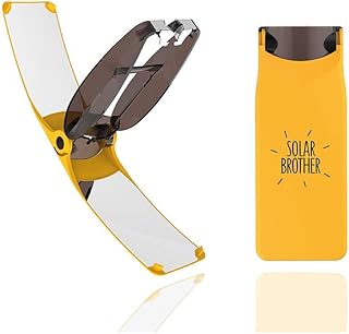 SOLAR BROTHER – Briquet Solaire Suncase Gear -Nouvelle Version – Étui bi-énergie Unique : allumage Solaire instantané – Waterproof & Windproof — Innovation française brevetée – (Jaune)